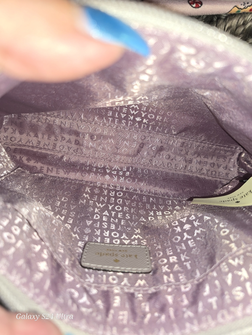 New Kate Spade Haven Lane Ramey crossbody handbag featuring silver glitter strip - Picture 4 of 4